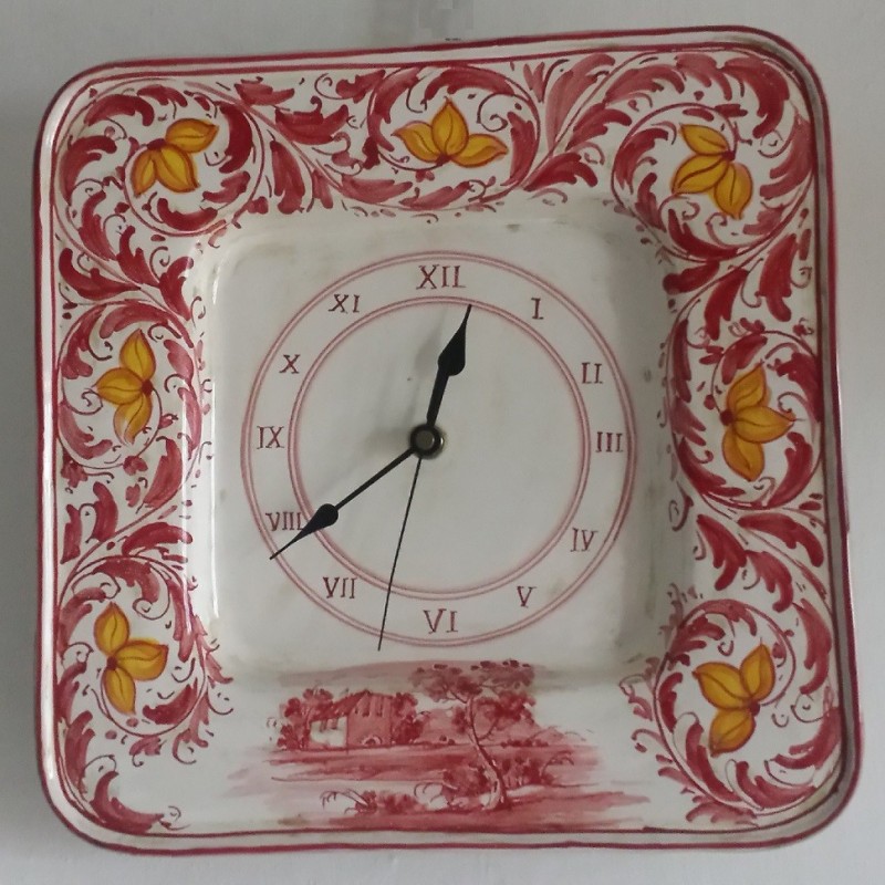 orologio paesaggio rosso